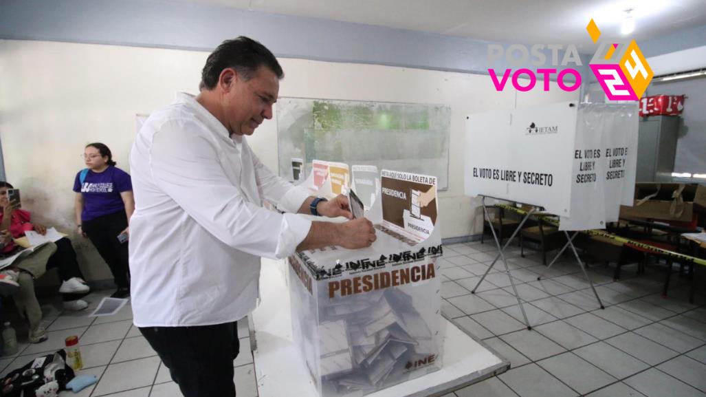 Acude Eugenio Hernández a votar; estoy contento y tranquilo