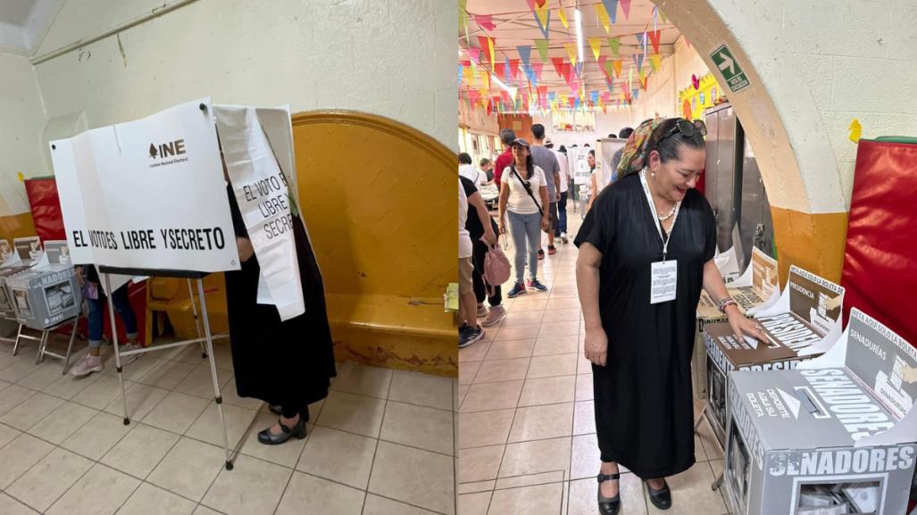 Presidenta del INE se salta fila en jornada electoral y causa molestias