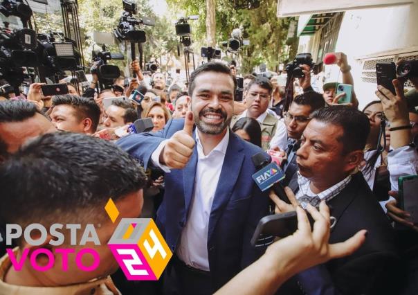 Emite Jorge Álvarez Máynez su voto en la alcaldía Cuauhtémoc