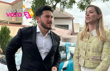 Acuden Mariana Rodríguez y Samuel García a votar en la colonia Paseo Residencial