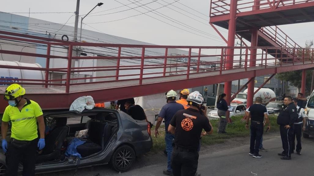 Muere hombre tras accidente vial en Apodaca