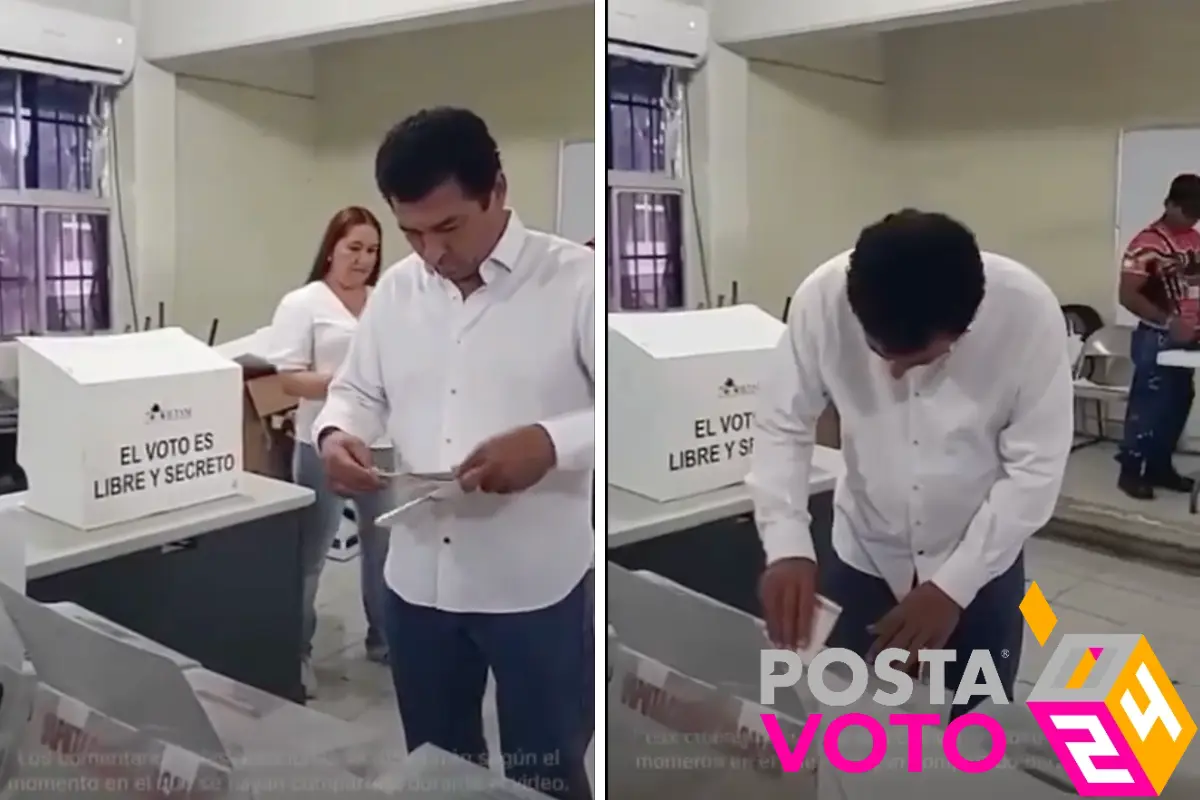 Mario López votando, Foto: Captura