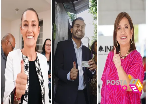 Las candidatas y el candidato a la Presidencia de la República emitieron su voto