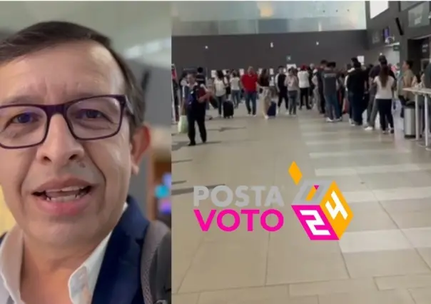 Abarrotan casilla especial en el aeropuerto de Monterrey