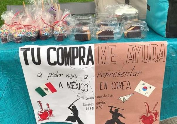 Vende postres para ir a mundial de Haidong Gumdo enCorea del Sur