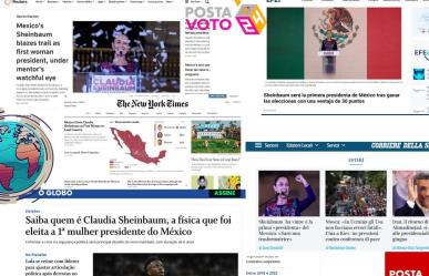 Medios internacionales destacan en sus titulares el triunfo de Claudia Sheinbaum