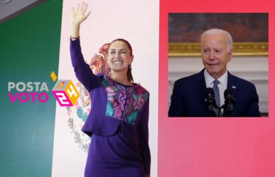 Claudia Sheinbaum agradece a Biden por felicitaciones y promete colaboración