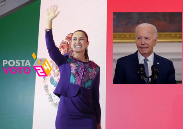 Claudia Sheinbaum agradece a Biden por felicitaciones y promete colaboración