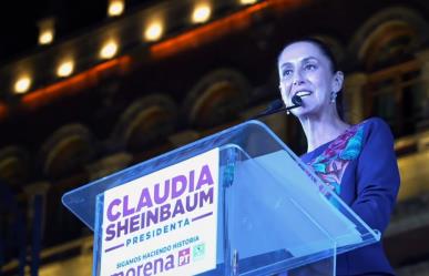 Sheinbaum celebra triunfo en el Zócalo, se compromete a seguir el legado de AMLO