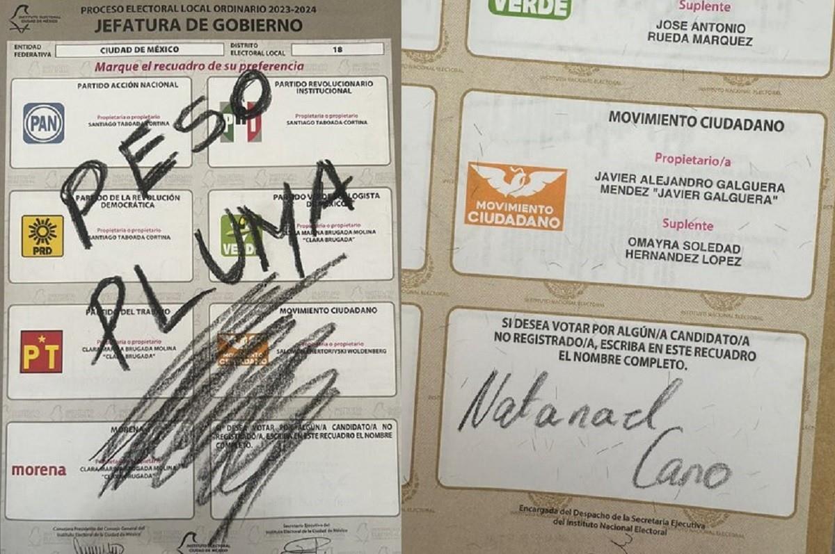 Dan voto a Peso Pluma y Natanael Cano en la jornada electoral 2024. Foto: X @Nahuelista_01 / X @DonNatanaelCano