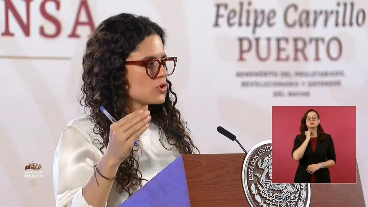 Luisa María Alcalde Lujá. Foto: SS de Conferencia de prensa matutina