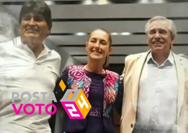 Se reúnen Evo Morales y Alberto Fernández con Claudia Sheinbaum