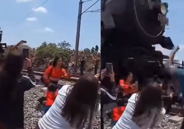 Muere mujer al tomarse selfie al paso del tren Empress 2816 (VIDEO)