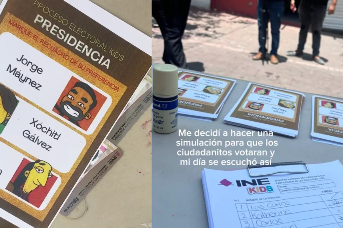 Votación de niños. Foto SS de  dinodlobato