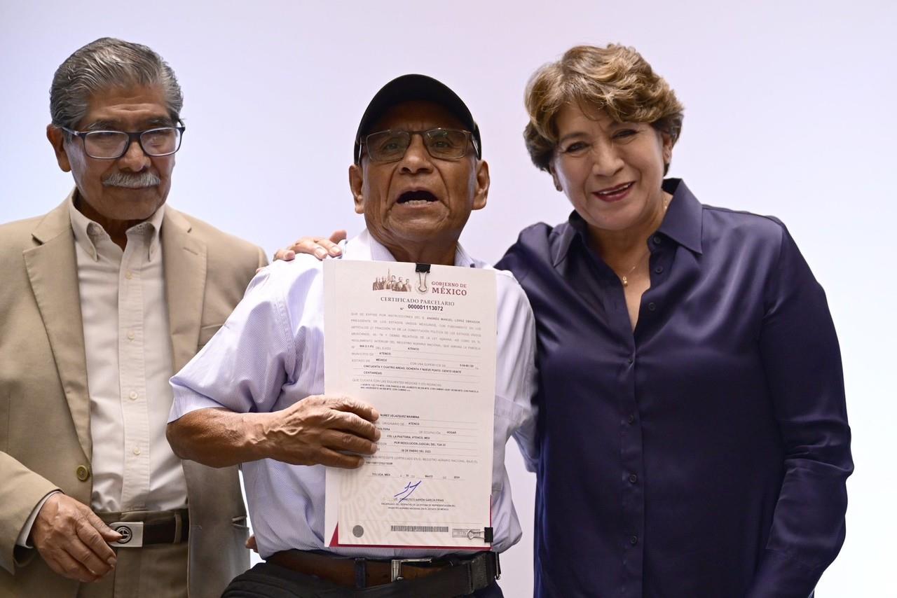 Realizan entrega de documentos agrarios en la entidad mexiquense. Imagen: GEM