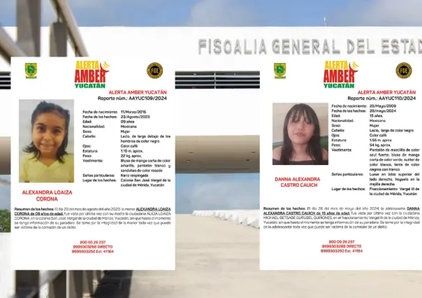 Alerta Amber: Reportan desaparecidas a dos niñas en el Oriente de Mérida