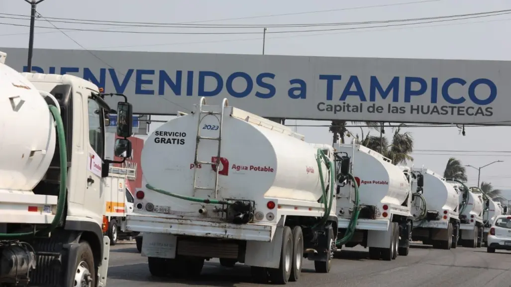 Crisis del agua: Gobierno de Tamaulipas distribuye agua potable en la zona sur