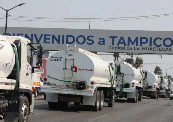 Crisis del agua: Gobierno de Tamaulipas distribuye agua potable en la zona sur