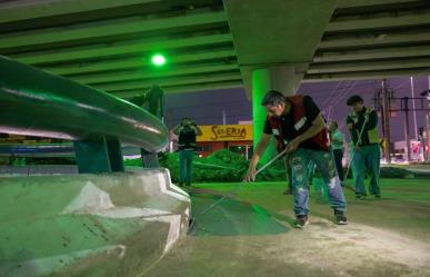 Avanza reconstrucción de paso deprimido en Las Américas en Guadalupe