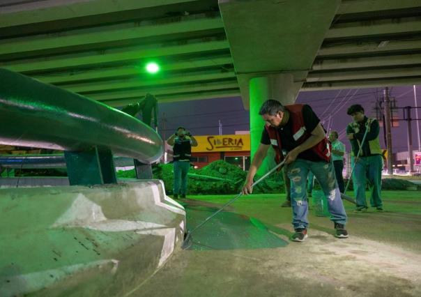 Avanza reconstrucción de paso deprimido en Las Américas en Guadalupe
