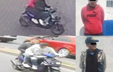 ¡Agarran a motoratones en Metepec! Robaban en El Hípico