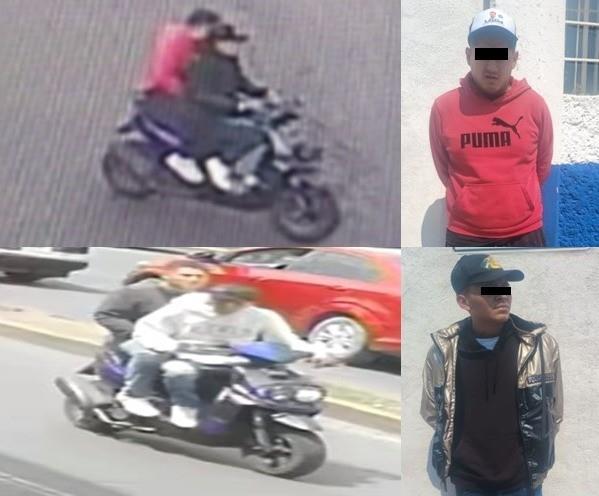 ¡Agarran a motoratones en Metepec! Robaban en El Hípico