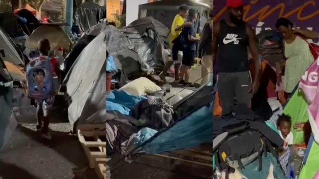 Desmantelan campamento de migrantes en la Plaza Giordano Bruno