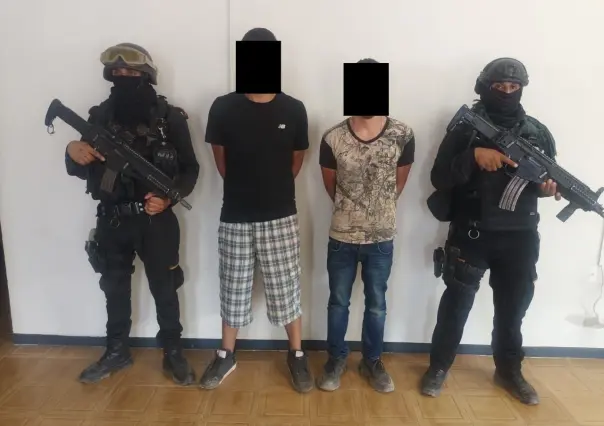 Detienen a dos con arma y droga en Hualahuises