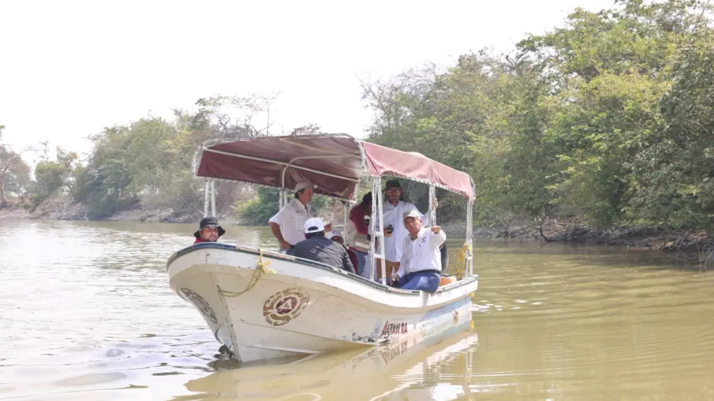 Supervisa Américo dragado en el sistema lagunario en el sur de Tamaulipas