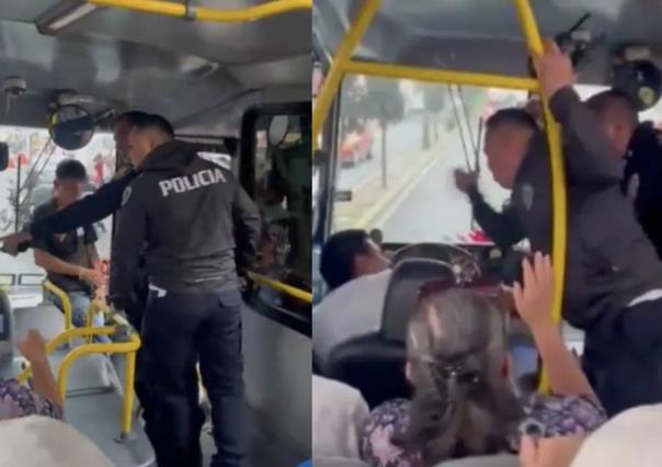 #VIDEO: Policías de la CDMX se suben a camión a golpear a conductor