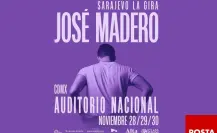 José Madero anuncia tres fechas en el Auditorio Nacional de la Ciudad de México