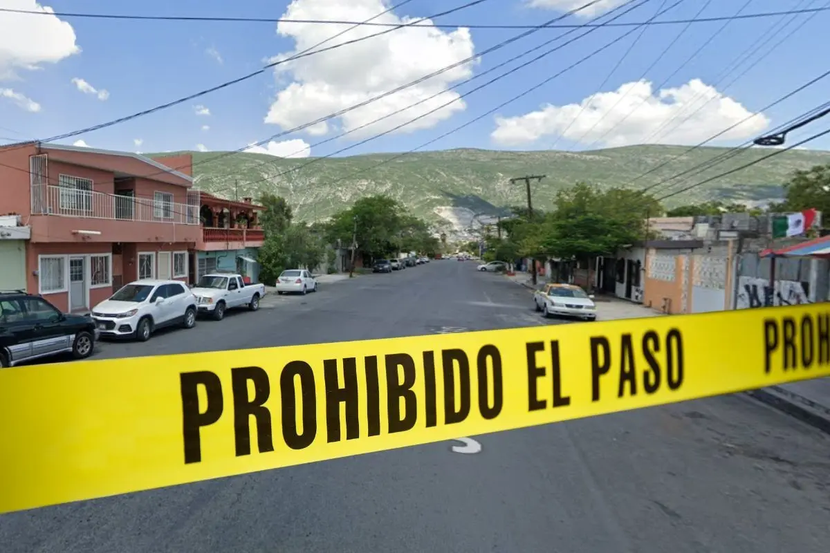 Calle José de San Martín en la colonia San Martín en Monterrey. Foto: Google Maps y Canva