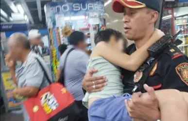 Lo salva: Policía evita golpe de calor a niño en Metro CDMX