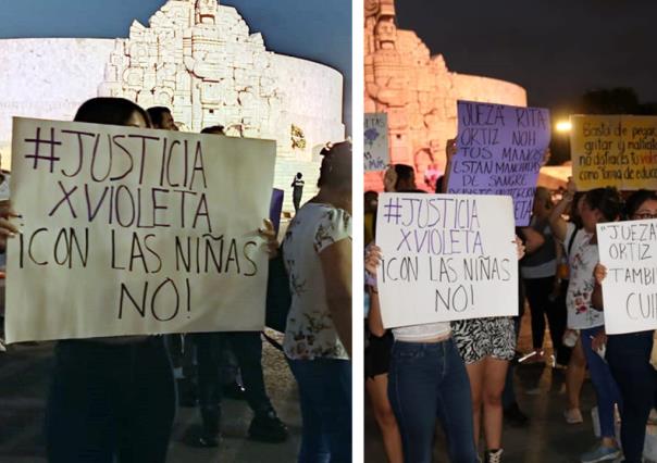 Realizan marcha en Paseo de Montejo: Exigen justicia para Violeta