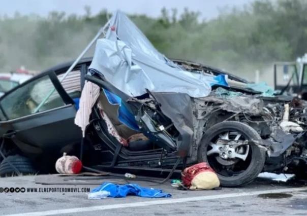 Trágico accidente en Güémez, Tamaulipas deja una mujer sin vida y 7 heridos