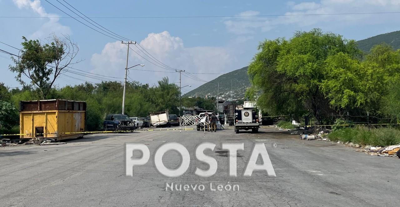 Un cuerpo fue encontrado emplayado  en colonia Barrio del Topo Chico. Foto. Rafael Enríquez