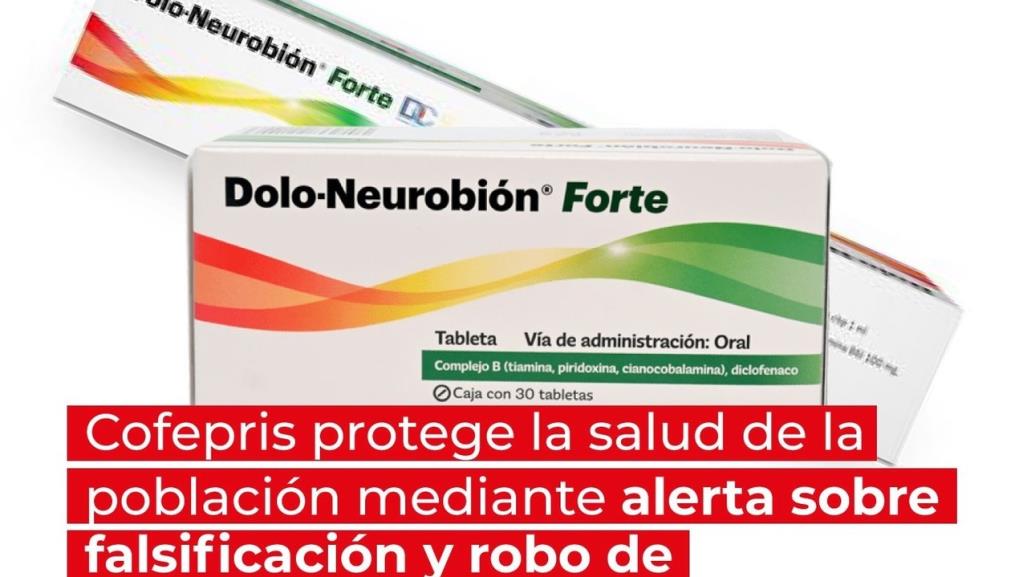 Cofepris alerta sobre falsificación de Dolo-Neurobión Forte