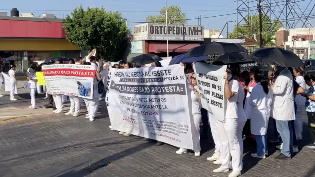 Nueva protesta en Mérida: personal de salud pide mejores condiciones laborales