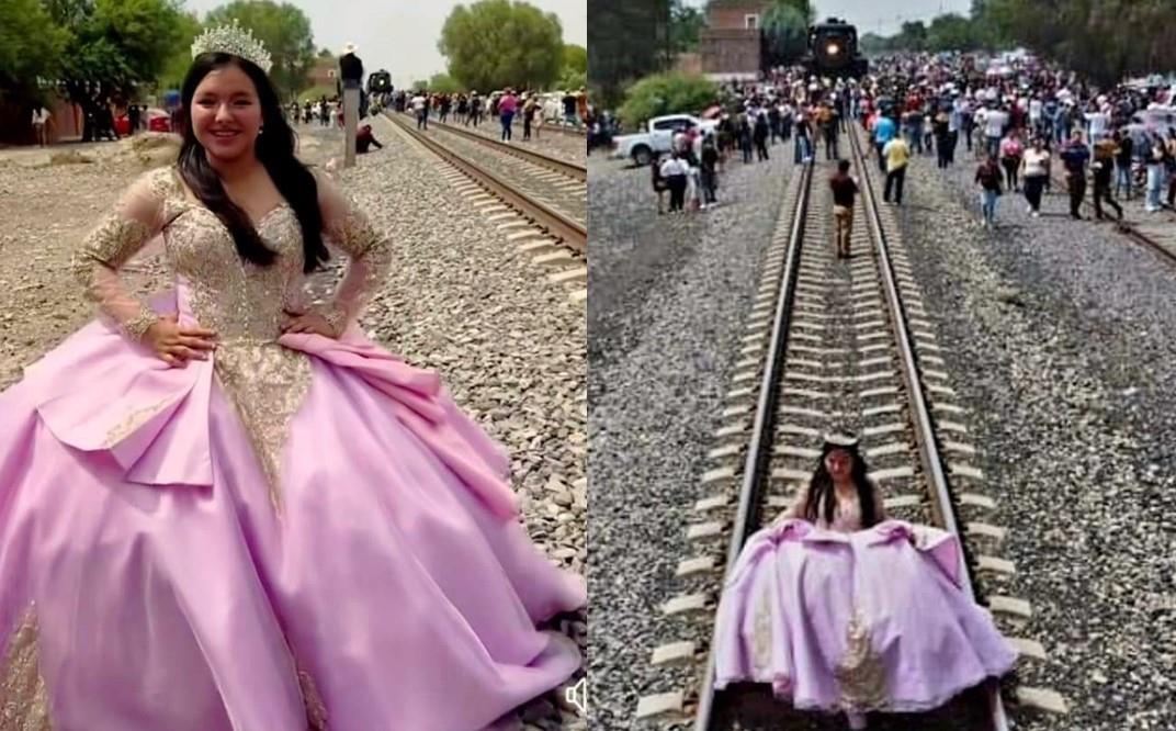 El furor por captar la mejor imagen de La Emperatriz 2816 atrapa a una joven en su fiesta de 15 años. Foto. Facebook Especial