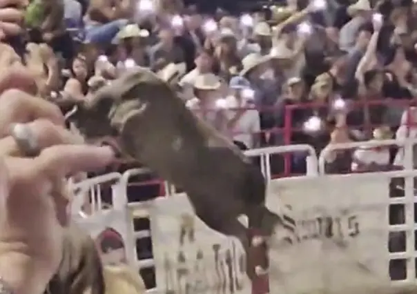 Toro salta valla y hiere a tres personas en rodeo (VIDEO)