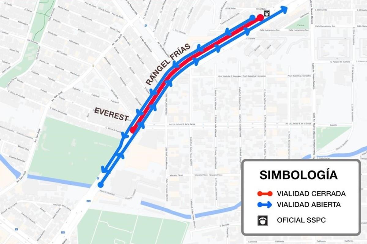 Los cierres iniciarán a las 22:00 horas y concluirán a las 4:00 horas del miércoles. Foto: Facebook Secretaría de Seguridad de Monterrey