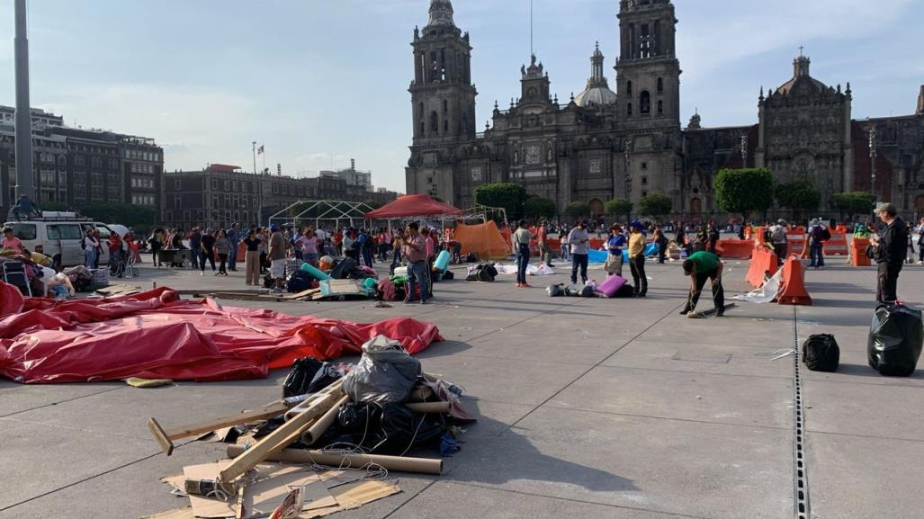 Se va la CNTE del Zócalo, reunión con AMLO va por buen camino