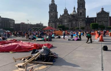 Se va la CNTE del Zócalo, reunión con AMLO va por buen camino