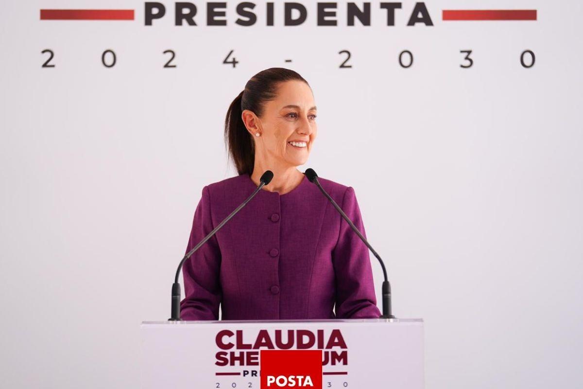 Claudia Sheinbaum ofrece conferencia de prensa en su casa de campaña de Iztapalapa. Foto: Equipo de trabajo