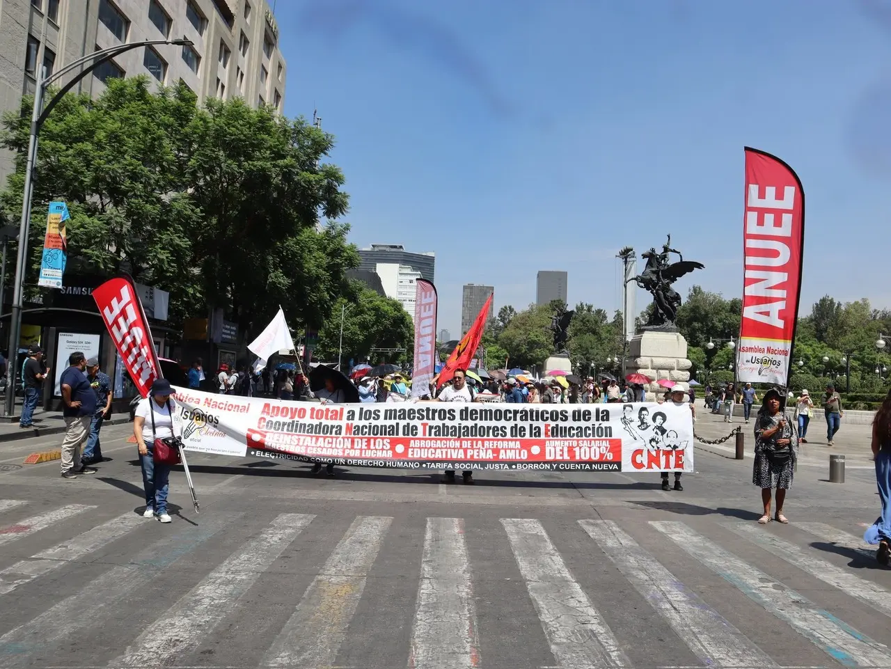 Marcha de ANUEE en la CDMX. Foto: Archivo de @ANUEE_MX