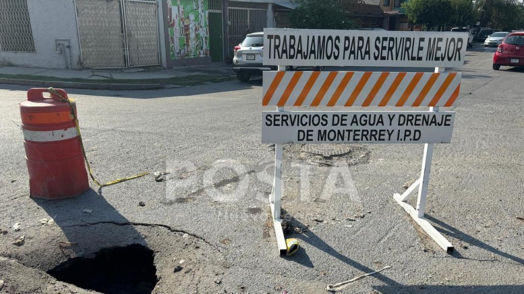 Cumplen socavones de aguas negras 2 meses en San Nicolás