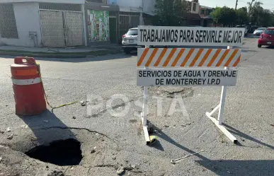 Cumplen socavones de aguas negras 2 meses en San Nicolás