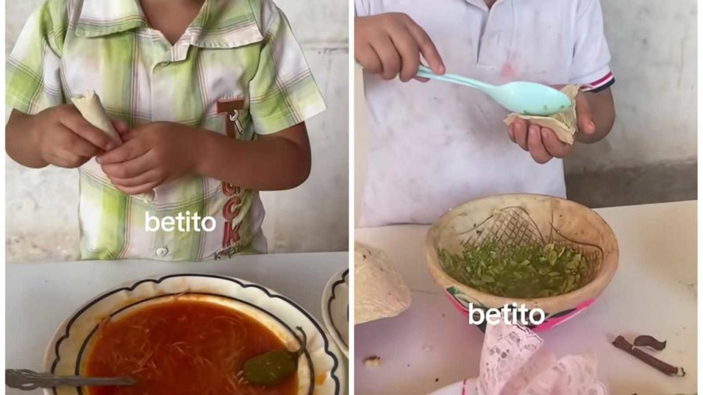 Betito, niño de Puebla enamora por su amor por la comida (VIDEO)