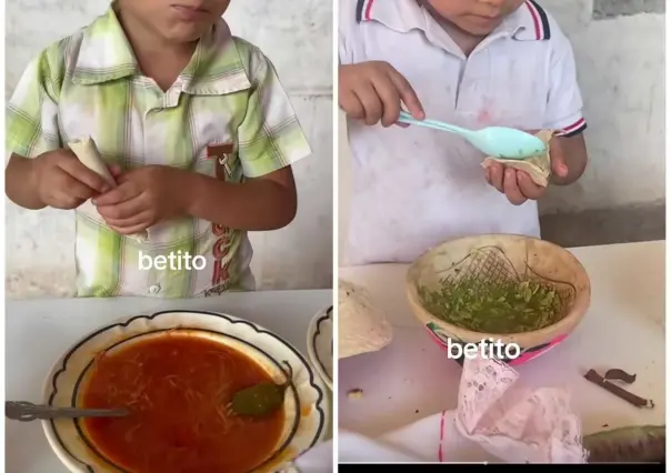 Betito, niño de Puebla enamora por su amor por la comida (VIDEO)