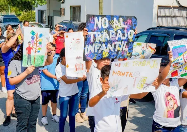 Marcha en Nuevo Laredo conmemora el Día Mundial contra el Trabajo Infantil